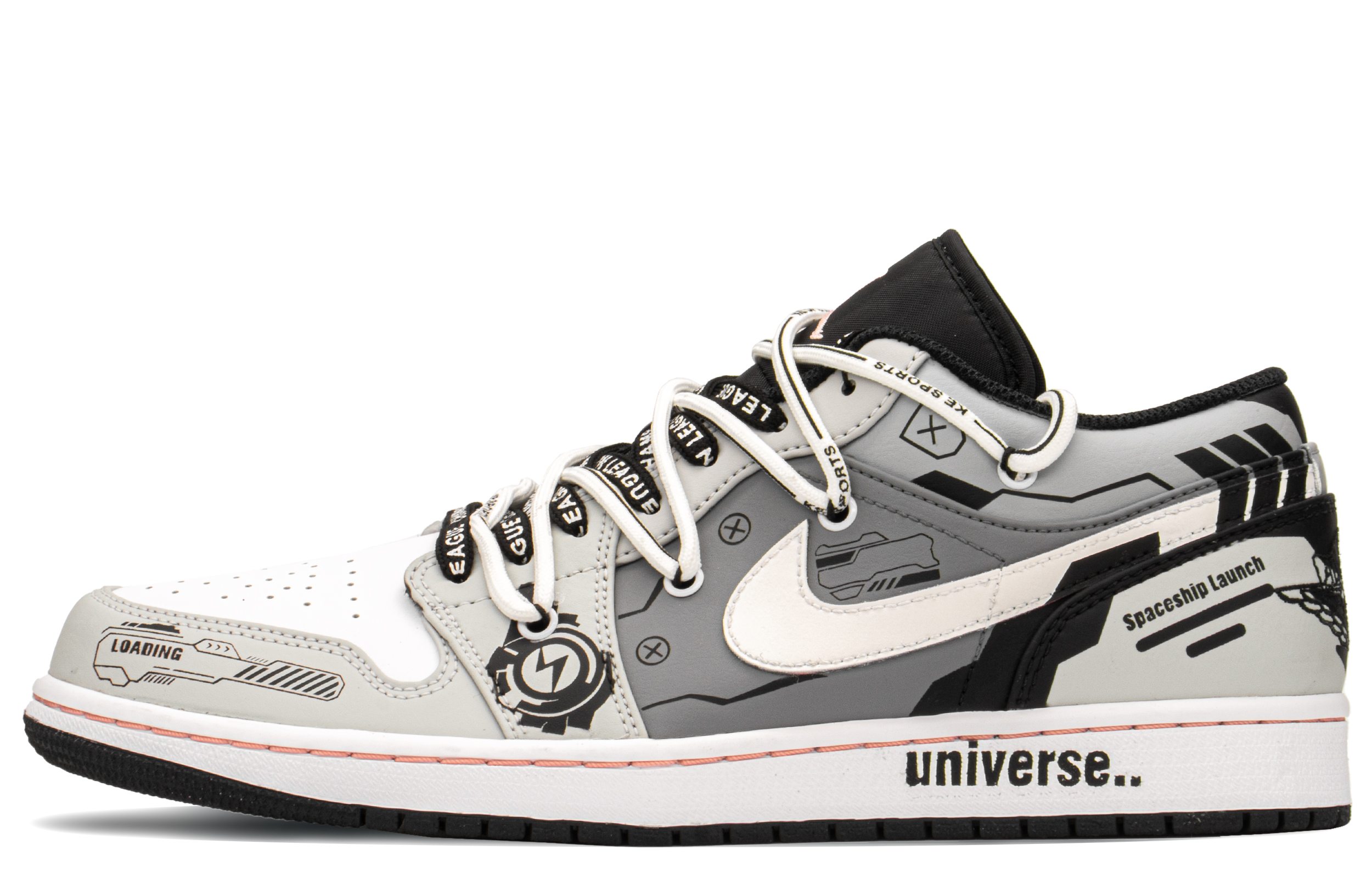 Buy [定制鞋款] Air Jordan 1 Low '情人节灰色' 553558-062(TeamA-AJ高级机械男S-BOX)