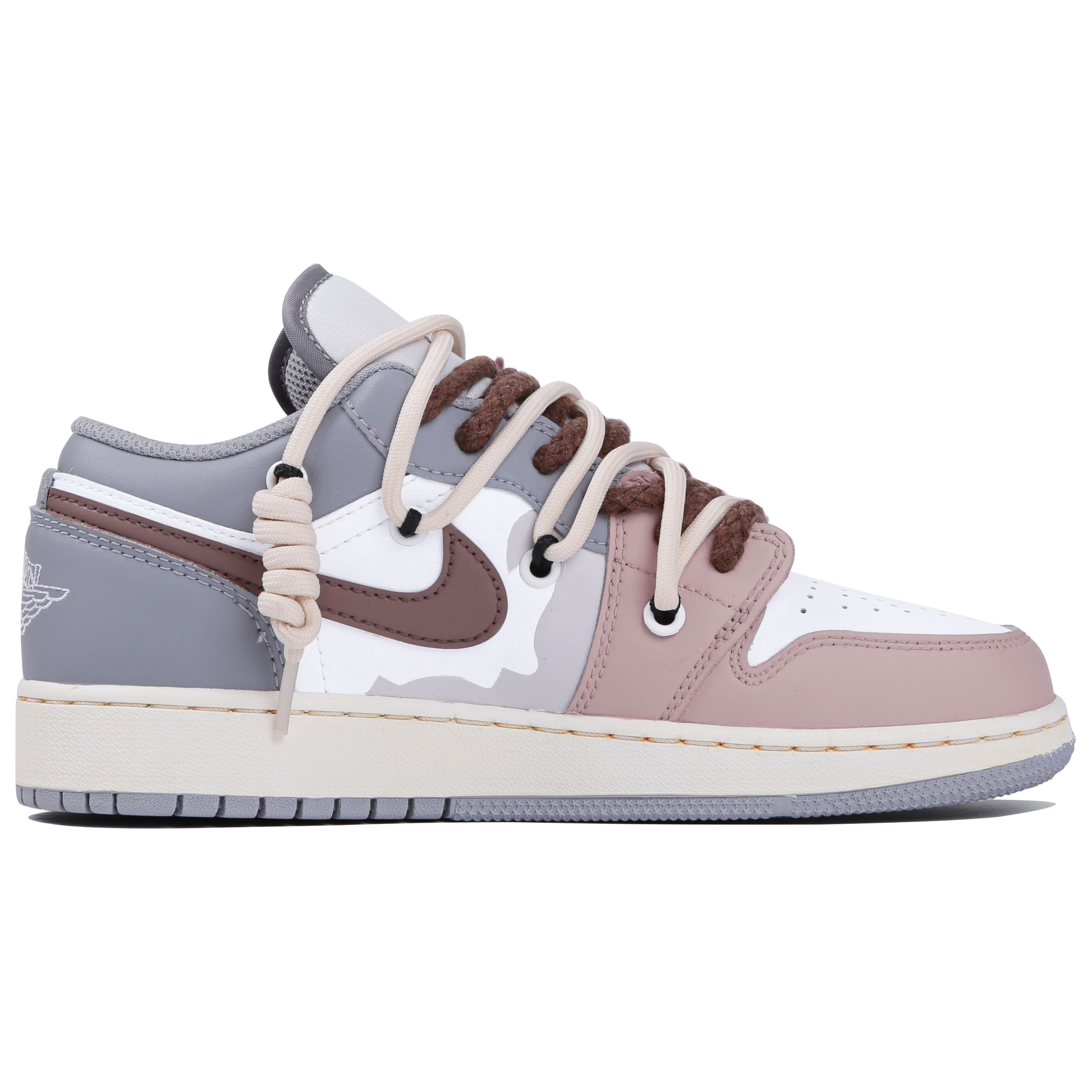 Order [定制鞋] Air Jordan 1 Low '情人节灰粉色' 553560-053(Team4-女暗夜生花)