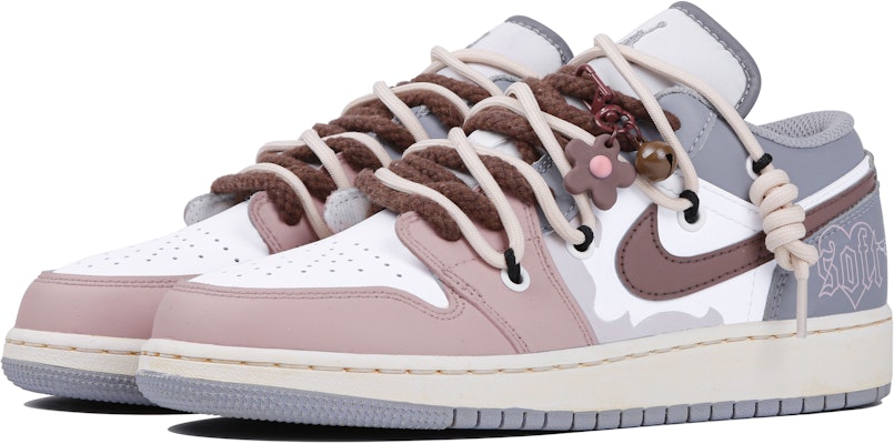 【定制鞋款】Jordan Air Jordan 1 Low 暗夜生花 情人節 低筒 復古籃球鞋 GS 灰粉 Lookbook 【定制鞋款】Jordan Air Jordan 1 Low 暗夜生花 情人節 低筒 復古籃球鞋 GS 灰粉