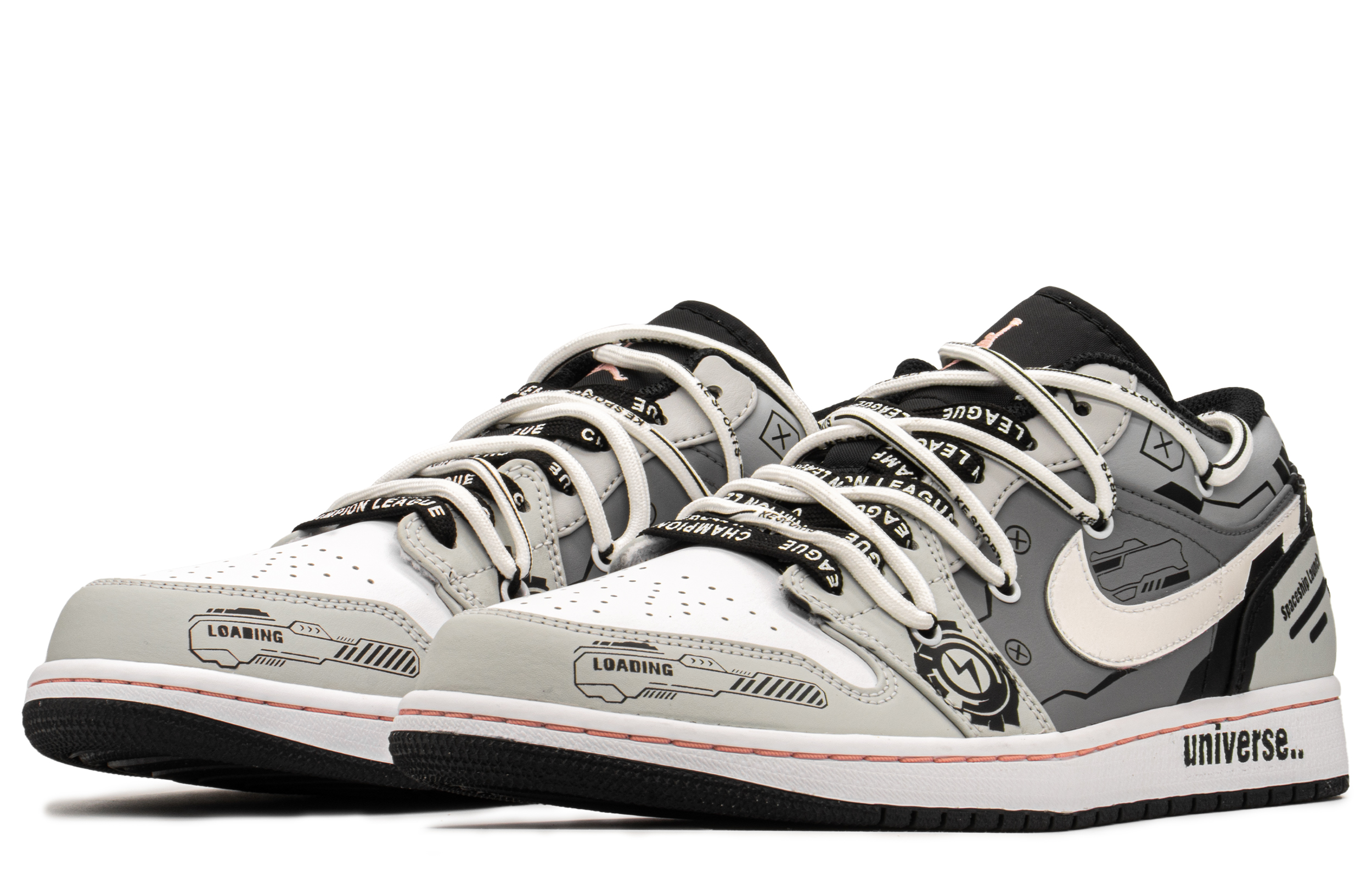 Lookbook [定制鞋款] Air Jordan 1 Low '情人节灰色' 553558-062(TeamA-AJ高级机械男S-BOX)