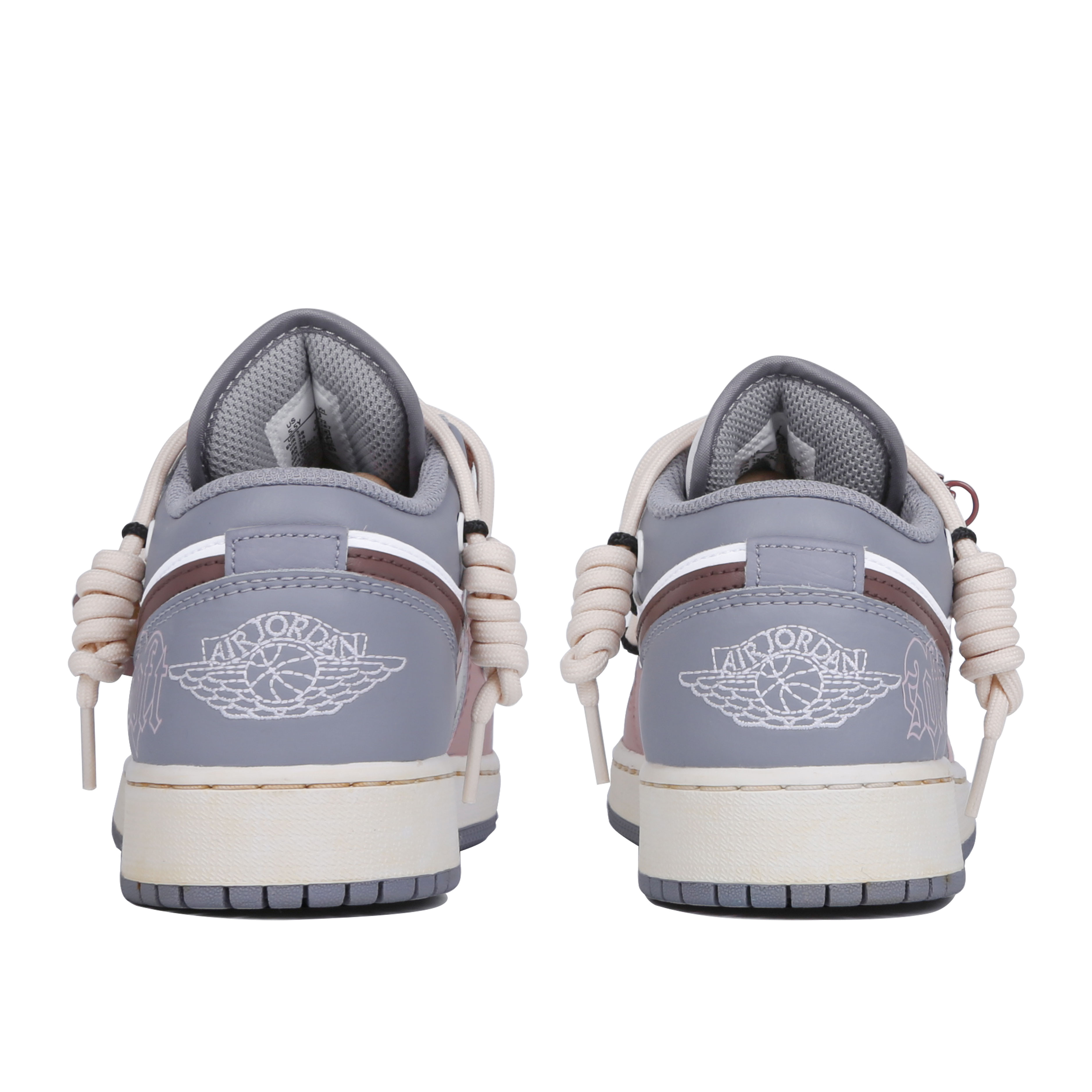 Shop [定制鞋] Air Jordan 1 Low '情人节灰粉色' 553560-053(Team4-女暗夜生花)