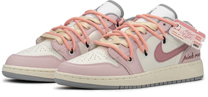 【定制球鞋】Jordan Air Jordan 1 FZBB 減齡 情人節 粉玫瑰 低幫 復古籃球鞋 GS 粉米 Lookbook 【定制球鞋】Jordan Air Jordan 1 FZBB 減齡 情人節 粉玫瑰 低幫 復古籃球鞋 GS 粉米