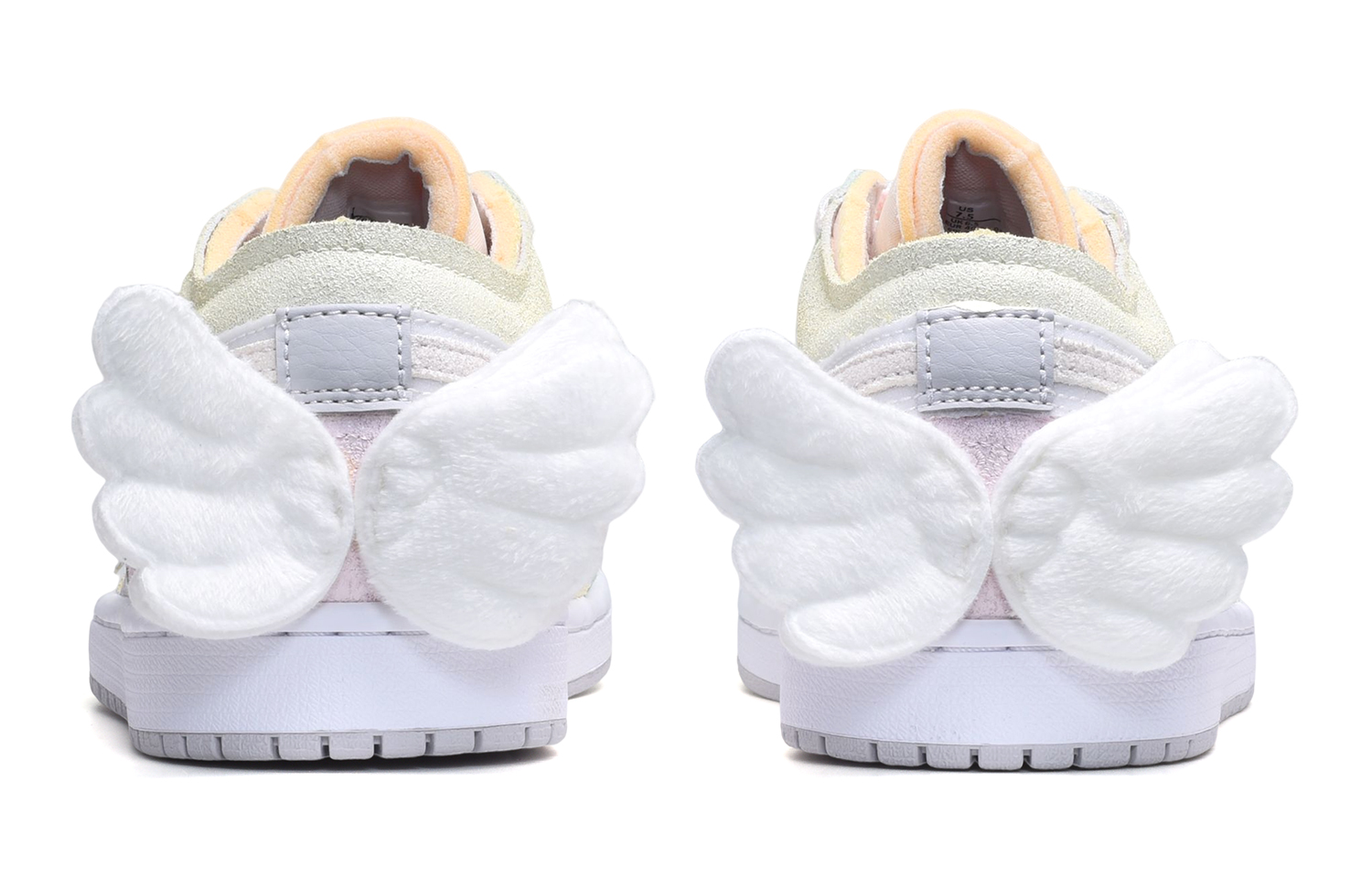 Purchase 에어 조던 1 로우 '발렌타인 마카롱' (옐로우/화이트) DQ3727-100(TeamE-女款天使翅膀粉黄白BOX)