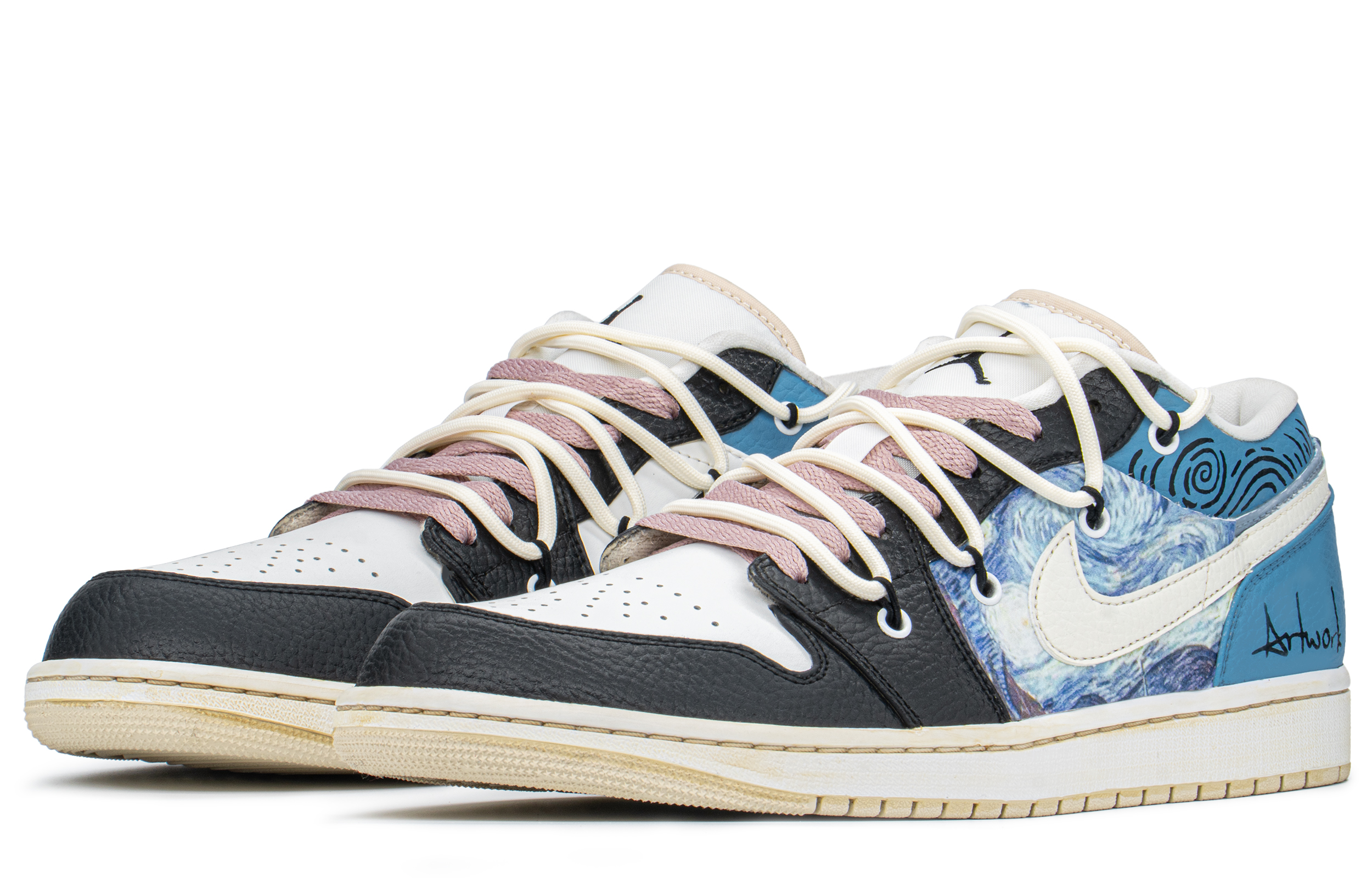 Lookbook Air Jordan 1 Low "Van Gogh Noche Estrellada" FB7168-121(TeamA-AJ星月夜S-BOX)