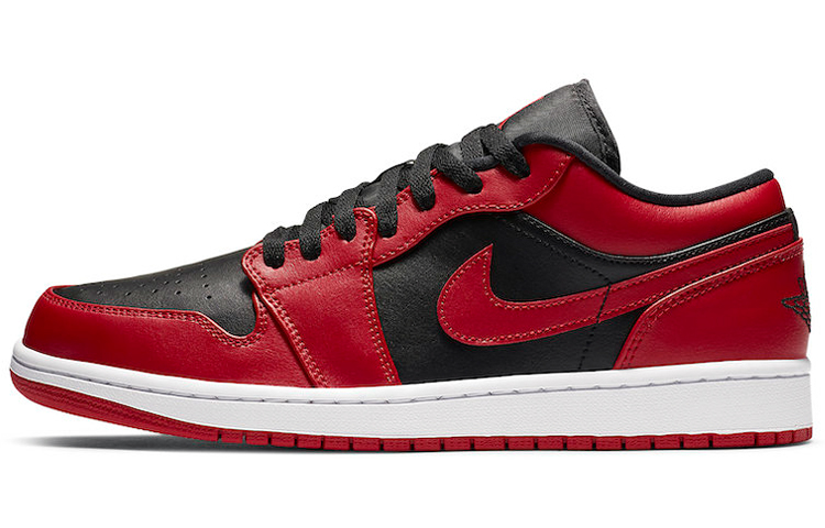 Sizing [Zapatillas Personalizadas] Air Jordan 1 Low 'Varsity Red Cyberpunk' 553558-606(Team10-闪电钩男红黑)