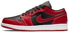 Sizing 에어 조던 1 로우 '레드 사이버펑크' (커스텀) 553558-606(Team10-闪电钩男红黑)
