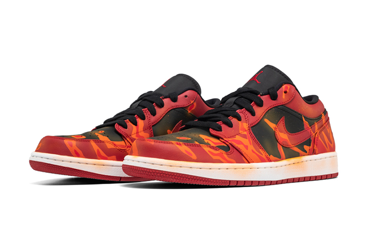 Lookbook Jordan 1 Low "Rojo Universitario Reverso" 553560-606(Team24-女款AJ1火焰)