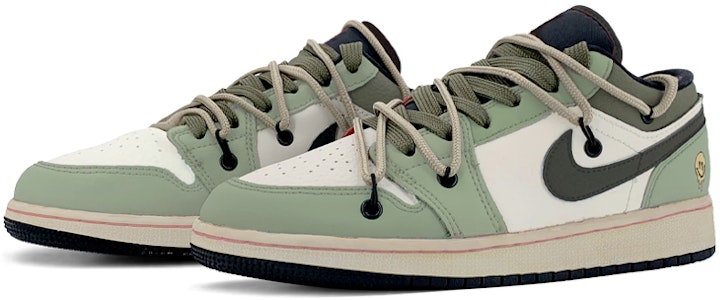【訂製球鞋】Jordan Air Jordan 1 Low 解構鞋帶推薦 做舊 笑臉骷髏頭 低幫 復古籃球鞋 男款 墨綠 Shop 【訂製球鞋】Jordan Air Jordan 1 Low 解構鞋帶推薦 做舊 笑臉骷髏頭 低幫 復古籃球鞋 男款 墨綠