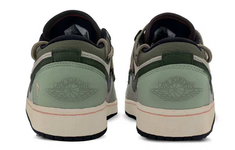 Purchase 커스텀 에어 조던 1 로우 '빈티지 그린 스마일 해골' 553558-062(TeamK-绿野仙踪)