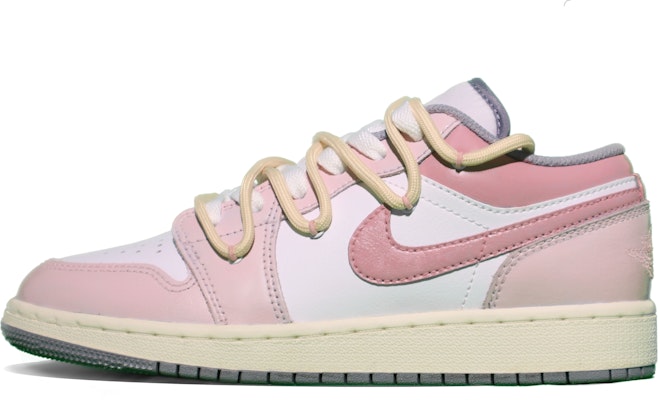 커스텀 에어 조던 1 로우 '빈티지 그레이-핑크' 553560-053(TeamX-奶油草莓GS粉) Buy 커스텀 에어 조던 1 로우 '빈티지 그레이-핑크' 553560-053(TeamX-奶油草莓GS粉)