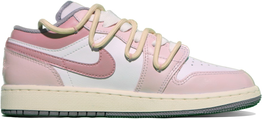 커스텀 에어 조던 1 로우 '빈티지 그레이-핑크' 553560-053(TeamX-奶油草莓GS粉) Order 커스텀 에어 조던 1 로우 '빈티지 그레이-핑크' 553560-053(TeamX-奶油草莓GS粉)