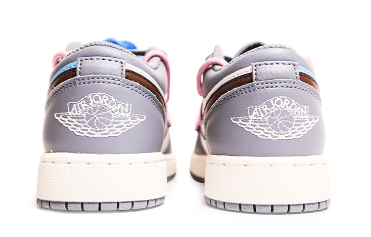 Purchase [Sepatu Custom] Air Jordan 1 Low 'Vintage Grey Natal' 553560-053(TeamX-圣诞款菱格灰棕色GS款)