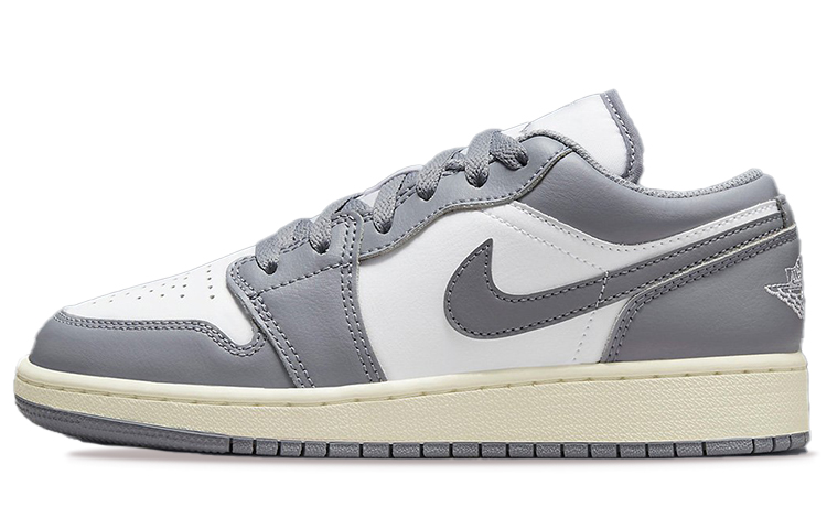 Sizing [Sepatu Custom] Air Jordan 1 Low 'Vintage Grey Natal' 553560-053(TeamX-圣诞款菱格灰棕色GS款)