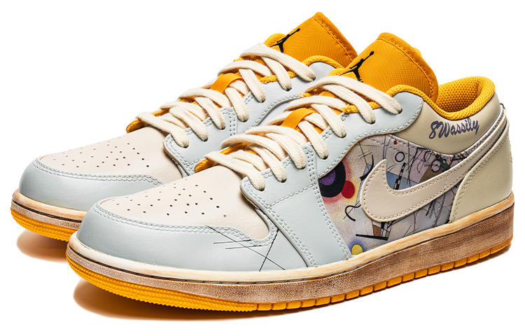 Lookbook [Personalizadas] Air Jordan 1 Low "Pintura Vintage" 553558-701(TeamB-男款构图风C-BOX)