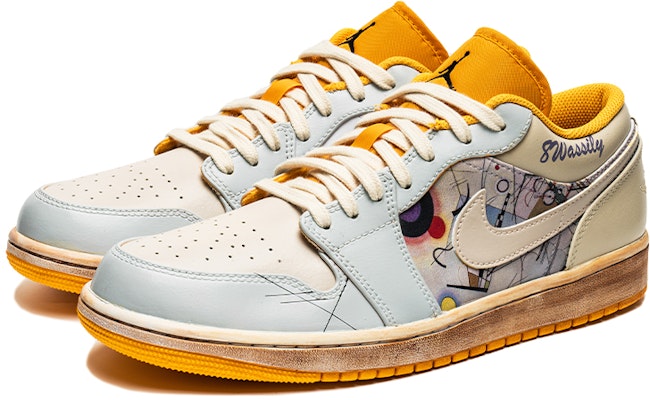 에어 조던 1 로우 '빈티지 유화 화이트-옐로우' 553558-701(TeamB-男款构图风C-BOX) Lookbook 에어 조던 1 로우 '빈티지 유화 화이트-옐로우' 553558-701(TeamB-男款构图风C-BOX)