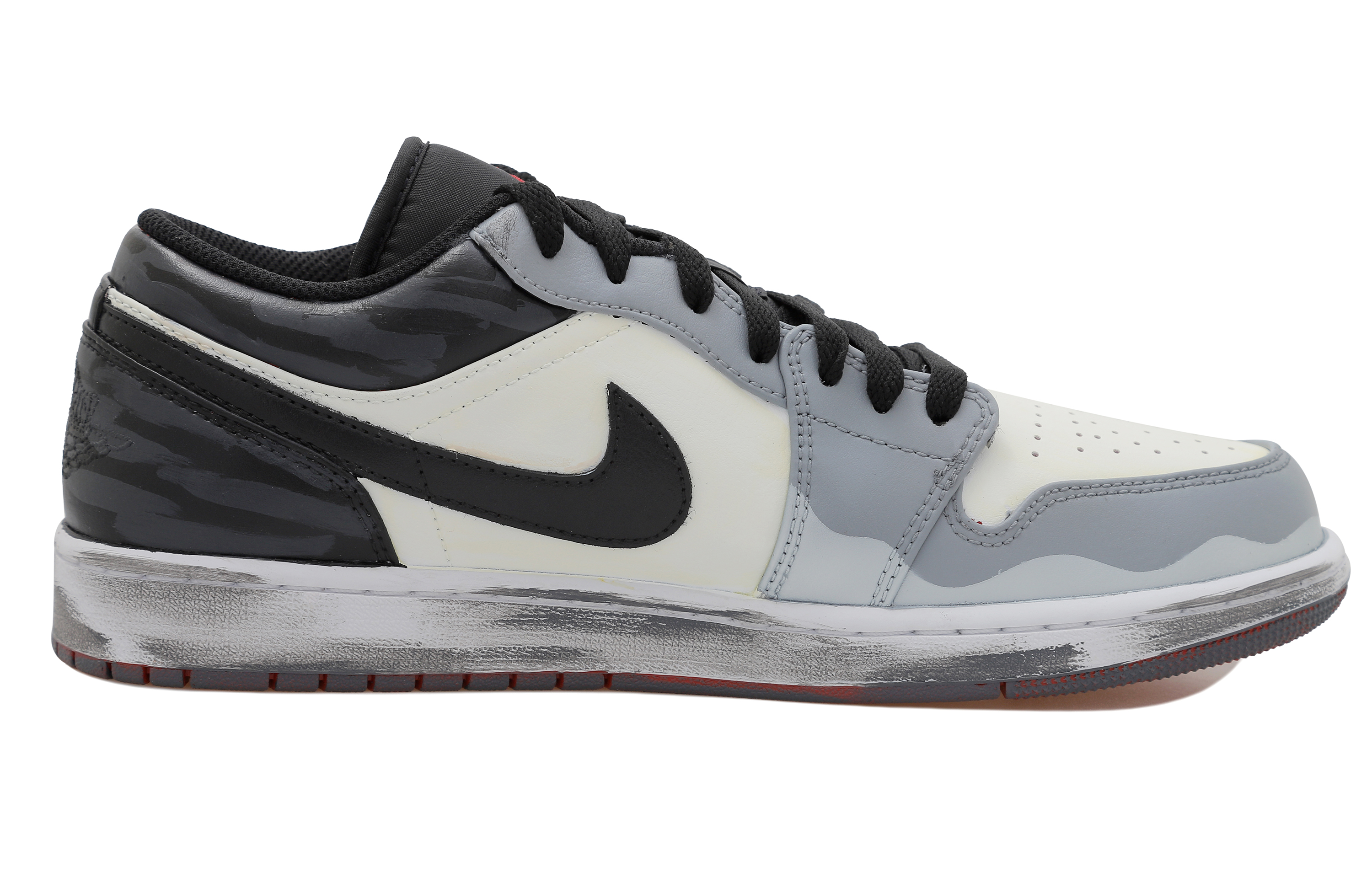 Lookbook 커스텀 에어 조던 1 로우 '빈티지 섀도우' (Custom Air Jordan 1 Low 'Vintage Shadow') 553558-066(Team拾玖-酷银做旧S-BOX)