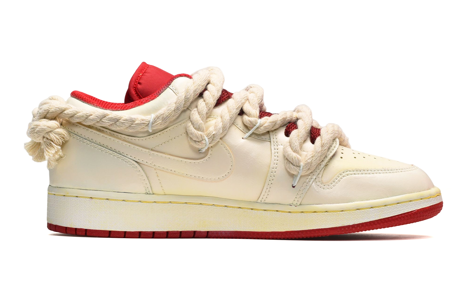 Order [Sepatu Custom] Air Jordan 1 Low 'Vintage Vine Kuning Abu-Abu' 553560-163(TeamE-女款暗纹黄灰)