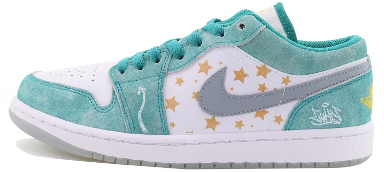 custom-shoes-air-jordan-1-low-vitality-spring-emerald-star-devil