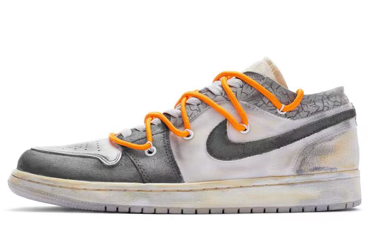 Buy Zapatillas personalizadas Air Jordan 1 Low 'Volcán Vintage Off White-Gris' DN1635-100(Teamr-男款火山米白灰)