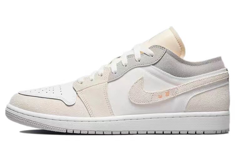 Details for Zapatillas personalizadas Air Jordan 1 Low 'Volcán Vintage Off White-Gris' DN1635-100(Teamr-男款火山米白灰)