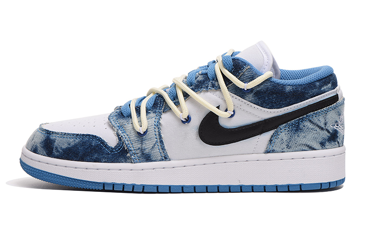 Buy 커스텀 에어 조던 1 로우 '워시드 데님' DM8947-100(Team拾伍-女款简约牛仔QD)