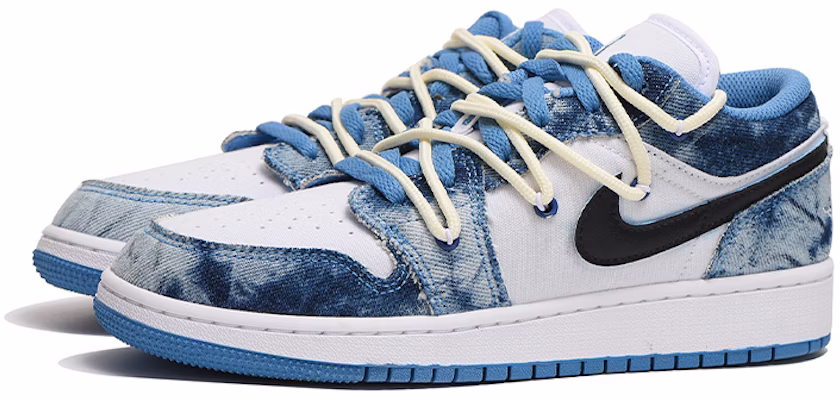 커스텀 에어 조던 1 로우 '워시드 데님' DM8947-100(Team拾伍-女款简约牛仔QD) Lookbook 커스텀 에어 조던 1 로우 '워시드 데님' DM8947-100(Team拾伍-女款简约牛仔QD)