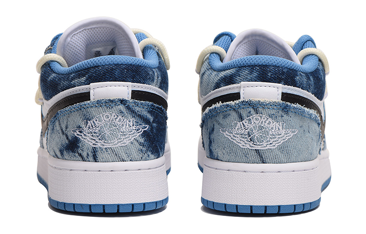 Shop 커스텀 에어 조던 1 로우 '워시드 데님' DM8947-100(Team拾伍-女款简约牛仔QD)