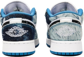 【訂製球鞋】Jordan Air Jordan 1 Low "Washed Denim" 太空人塗鴉 低筒 復古籃球鞋 GS 白藍 Purchase 【訂製球鞋】Jordan Air Jordan 1 Low "Washed Denim" 太空人塗鴉 低筒 復古籃球鞋 GS 白藍