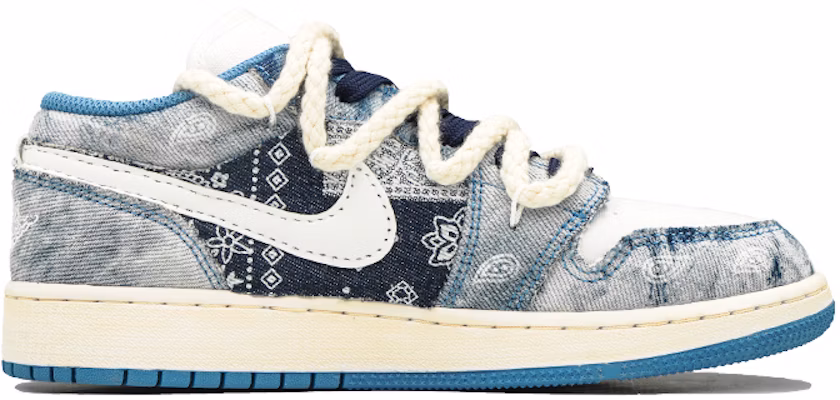 커스텀 에어 조던 1 로우 '데님 페이즐리' DM8947-100(Team27-女款牛仔腰果花水洗蓝) Order 커스텀 에어 조던 1 로우 '데님 페이즐리' DM8947-100(Team27-女款牛仔腰果花水洗蓝)
