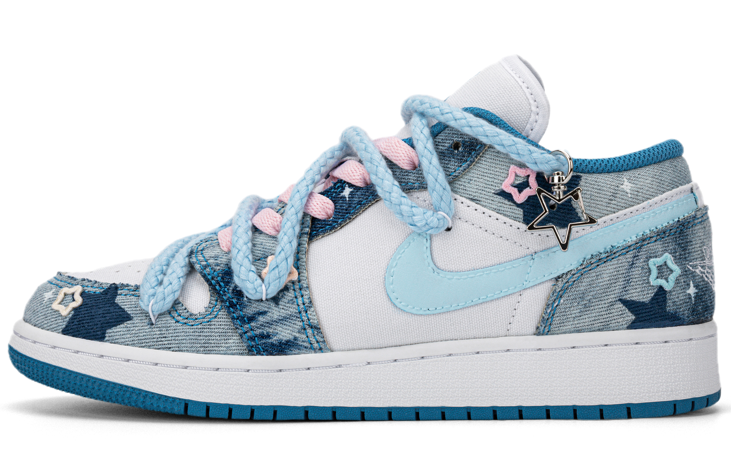 Buy [カスタムシューズ] エアジョーダン1 ロー 'ウォッシュデニム ホワイト-ブルー' DM8947-100-460049 DM8947-100-460049