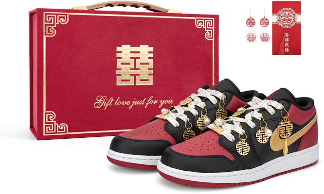 에어 조던 1 로우 '웨딩 레드 화이트' (커스텀) 553560-066-478340 Buy 에어 조던 1 로우 '웨딩 레드 화이트' (커스텀) 553560-066-478340