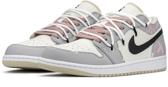 【定制球鞋】 Jordan Air Jordan 1 Low FZBB 嘻哈 解構 西海岸 低筒 復古籃球鞋 男款 黑白灰 肉粉 Lookbook 【定制球鞋】 Jordan Air Jordan 1 Low FZBB 嘻哈 解構 西海岸 低筒 復古籃球鞋 男款 黑白灰 肉粉