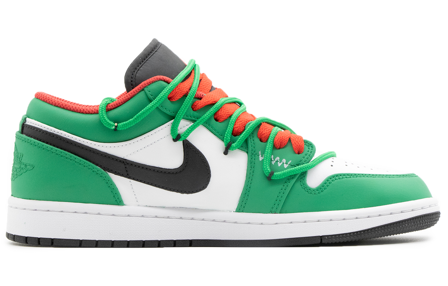 Order [定制鞋款] Air Jordan 1 Low'白绿解构款' 553558-063(Team57-男款青涩)