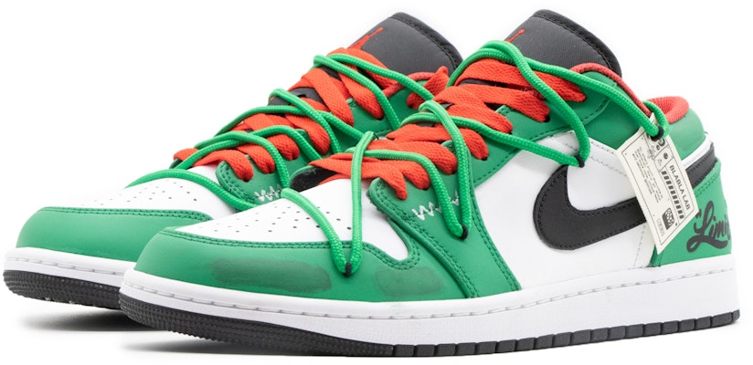 커스텀 에어 조던 1 로우 '화이트-그린 디컨' 553558-063(Team57-男款青涩) Lookbook 커스텀 에어 조던 1 로우 '화이트-그린 디컨' 553558-063(Team57-男款青涩)