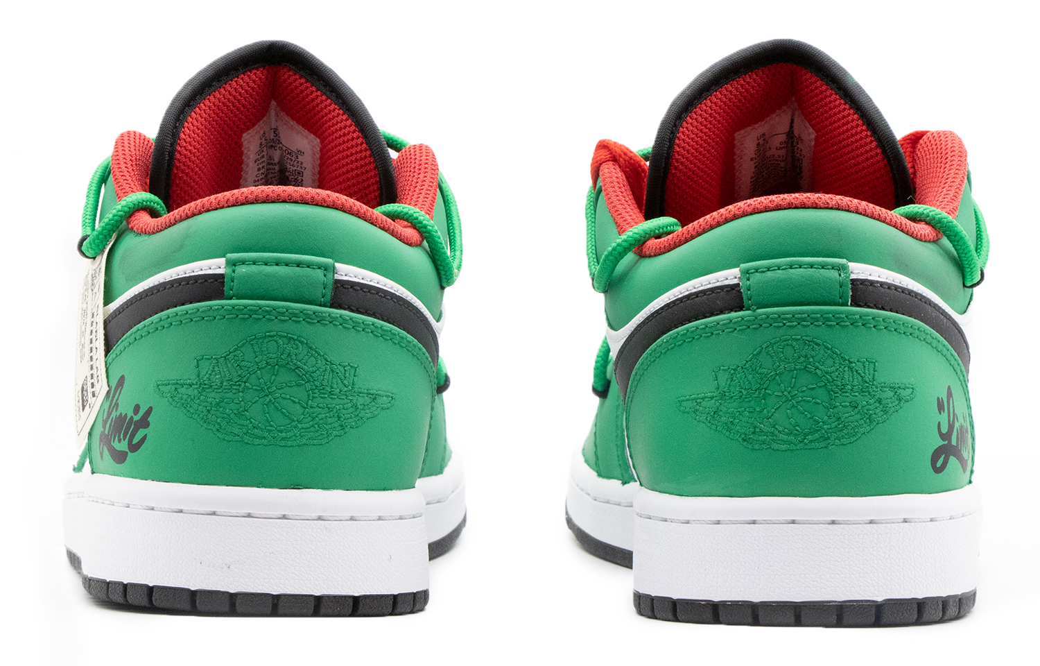 Shop [定制鞋款] Air Jordan 1 Low'白绿解构款' 553558-063(Team57-男款青涩)