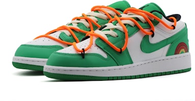 【訂製球鞋】Jordan Air Jordan 1 彩虹 戶外 穿搭 街頭風 高街 簡約 標籤 解構 低筒 復古籃球鞋 男款 白綠 Lookbook 【訂製球鞋】Jordan Air Jordan 1 彩虹 戶外 穿搭 街頭風 高街 簡約 標籤 解構 低筒 復古籃球鞋 男款 白綠