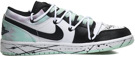 커스텀 에어 조던 1 로우 '화이트 블랙 그린 그래피티' DM1199-100(Team10-泼墨) Order 커스텀 에어 조던 1 로우 '화이트 블랙 그린 그래피티' DM1199-100(Team10-泼墨)