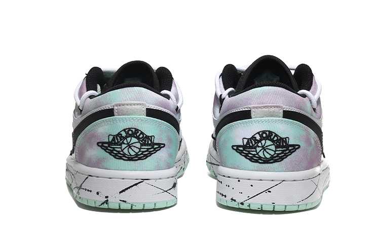 Purchase [Sepatu Custom] Air Jordan 1 Low 'Putih Hitam Hijau Grafiti' DM1199-100(Team10-泼墨)