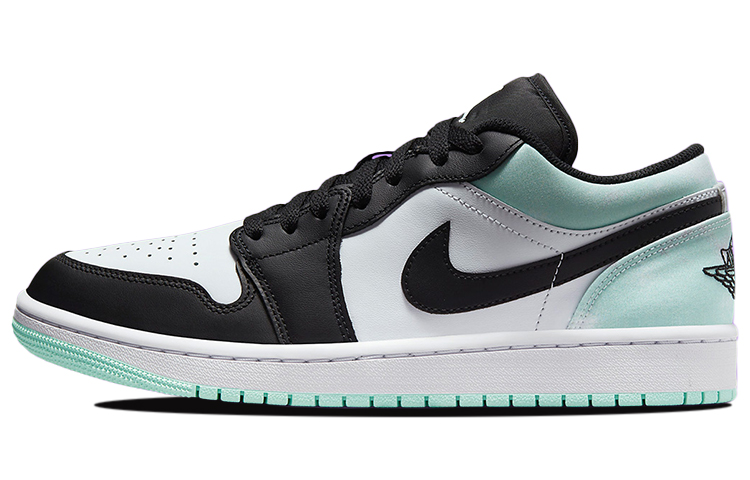 Sizing [Sepatu Custom] Air Jordan 1 Low 'Putih Hitam Hijau Grafiti' DM1199-100(Team10-泼墨)