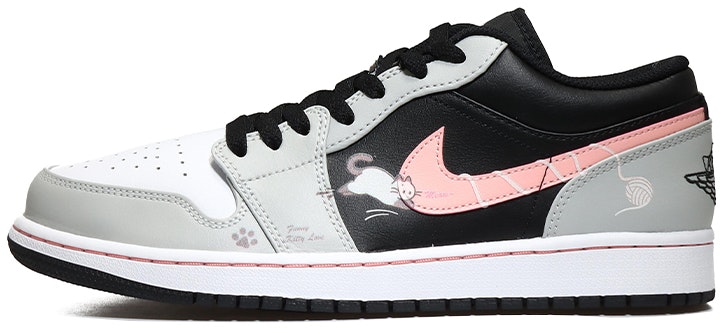 custom-shoes-air-jordan-1-low-white-black-pink
