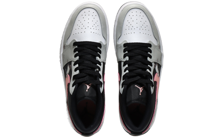 Shop [Sepatu Custom] Air Jordan 1 Low 'Putih Hitam Pink' 553558-062(Team10-毛线猫)