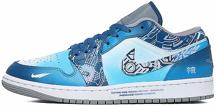 custom-shoes-air-jordan-1-low-white-blue