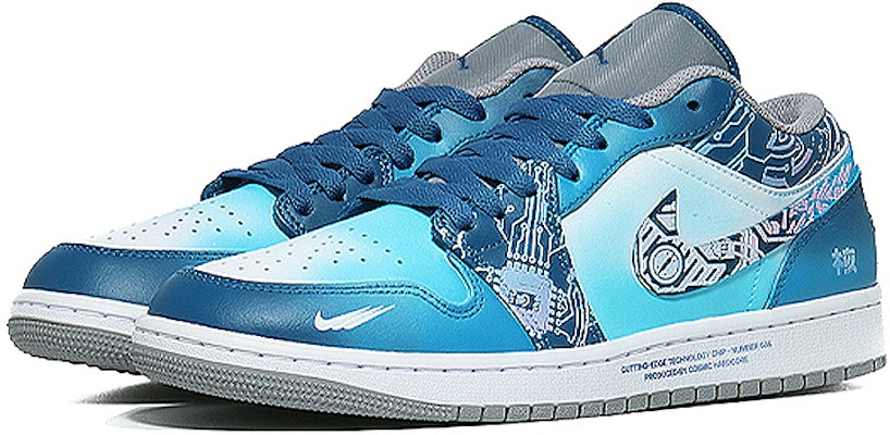 커스텀 에어 조던 1 로우 '화이트 블루' 553558-412(Team10-未来科技) Lookbook 커스텀 에어 조던 1 로우 '화이트 블루' 553558-412(Team10-未来科技)