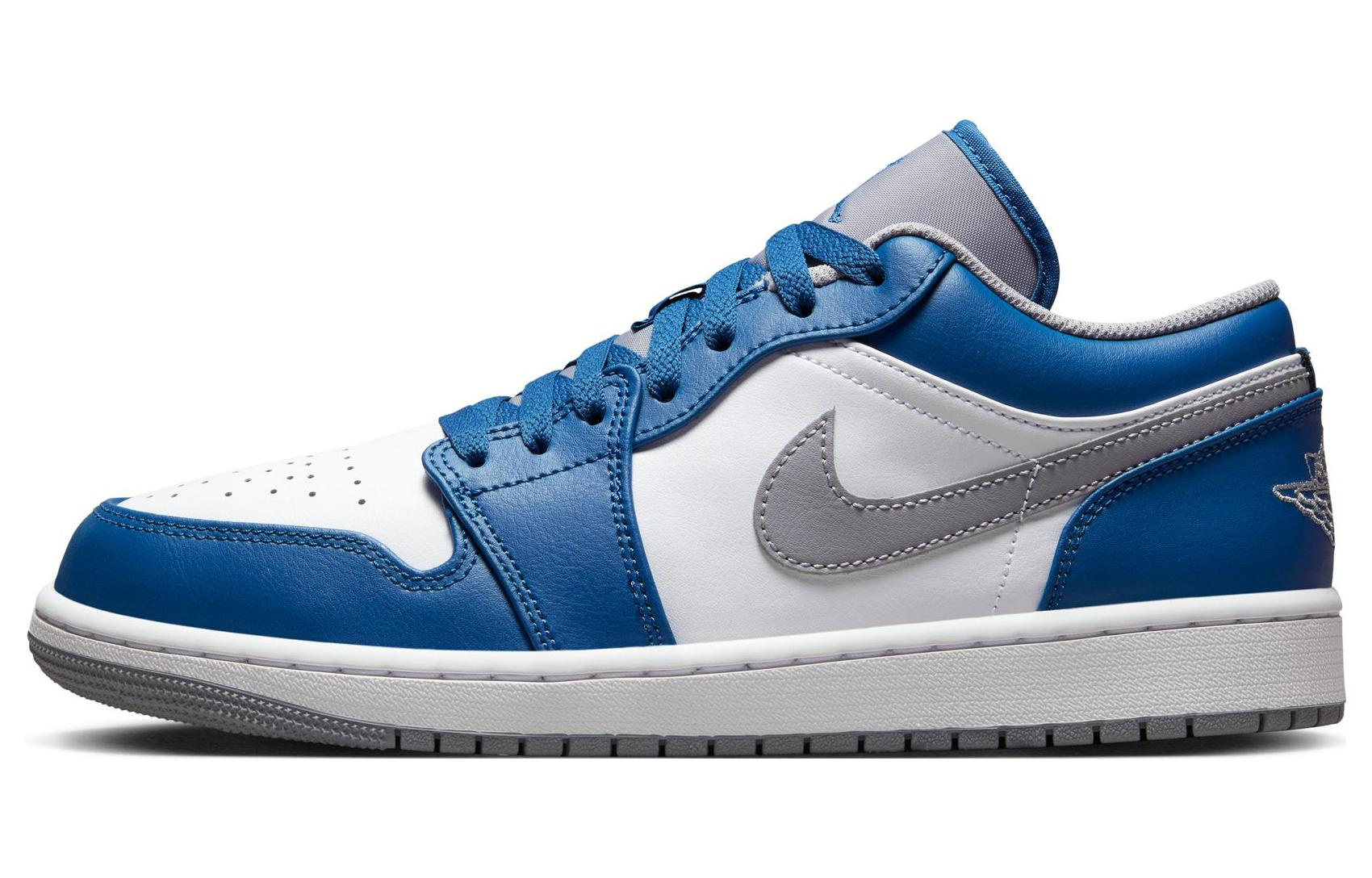Sizing [Sepatu Custom] Air Jordan 1 Low 'Putih Biru' 553558-412(Team10-未来科技)