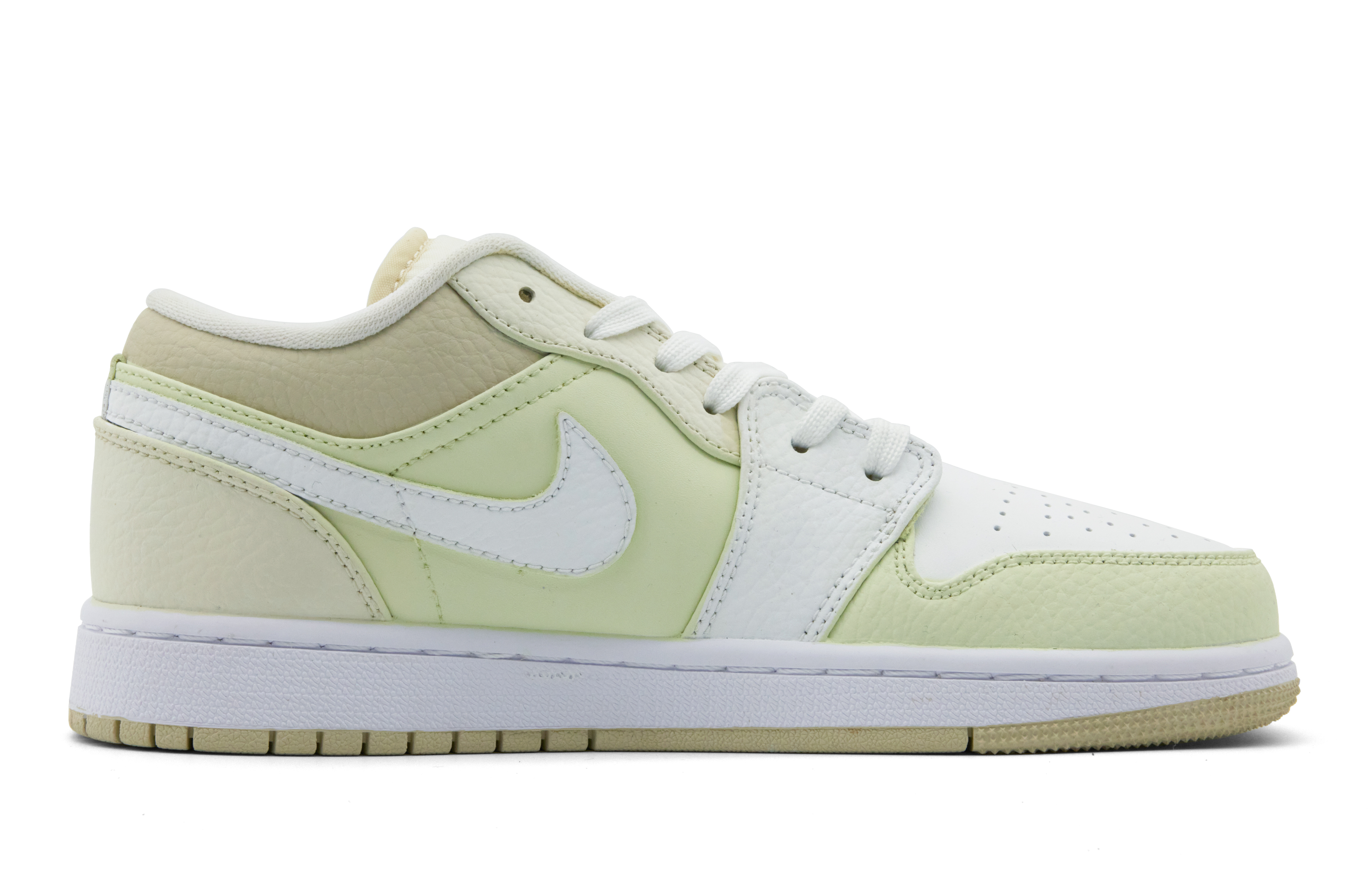 Order 에어 조던 1 로우 '화이트 브라운 그린' 커스텀 슈즈 FB7168-121(Team51-男款木棉春)