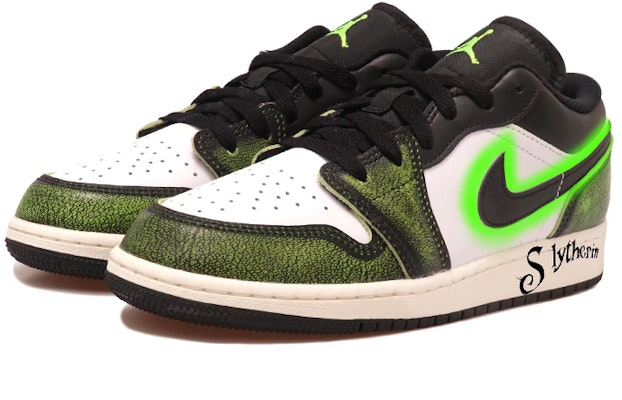 커스텀 에어 조던 1 로우 '화이트 그린 엘리펀트 스네이크' DO8244-003(Team拾玖-女款夜光QD) Lookbook 커스텀 에어 조던 1 로우 '화이트 그린 엘리펀트 스네이크' DO8244-003(Team拾玖-女款夜光QD)