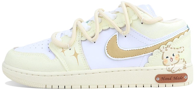 【訂製球鞋】 Jordan Air Jordan 1 Low 酷跑小狗 舒適百搭 潮流 中筒 復古籃球鞋 GS 白米黃 Buy 【訂製球鞋】 Jordan Air Jordan 1 Low 酷跑小狗 舒適百搭 潮流 中筒 復古籃球鞋 GS 白米黃