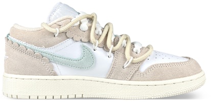 【定製籃球鞋】 Jordan Air Jordan 1 天使之翼 兔子布標 花邊 解構 美式 低筒 復古籃球鞋 GS 白粉 Order 【定製籃球鞋】 Jordan Air Jordan 1 天使之翼 兔子布標 花邊 解構 美式 低筒 復古籃球鞋 GS 白粉