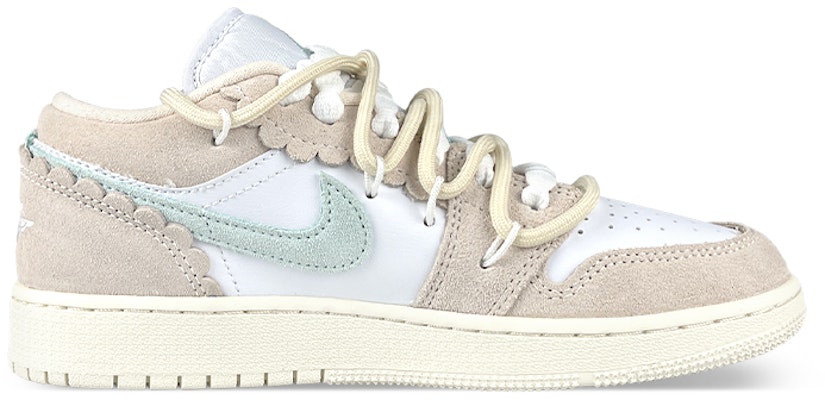 【定製籃球鞋】 Jordan Air Jordan 1 天使之翼 兔子布標 花邊 解構 美式 低筒 復古籃球鞋 GS 白粉 Order 【定製籃球鞋】 Jordan Air Jordan 1 天使之翼 兔子布標 花邊 解構 美式 低筒 復古籃球鞋 GS 白粉