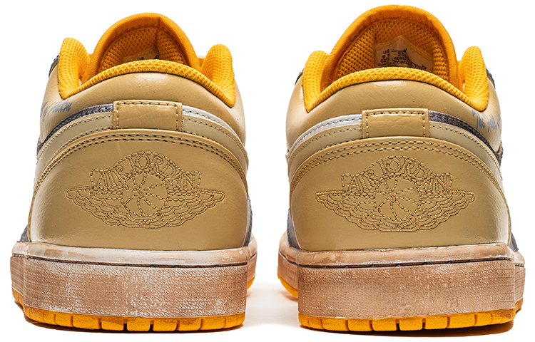 Purchase 커스텀 에어 조던 1 로우 '흰노랑 빈티지 학' (Custom 에어 조던 1 로우 '흰노랑 빈티지 학') 553558-701(TeamB-男款阿玛戎之战C-BOX)